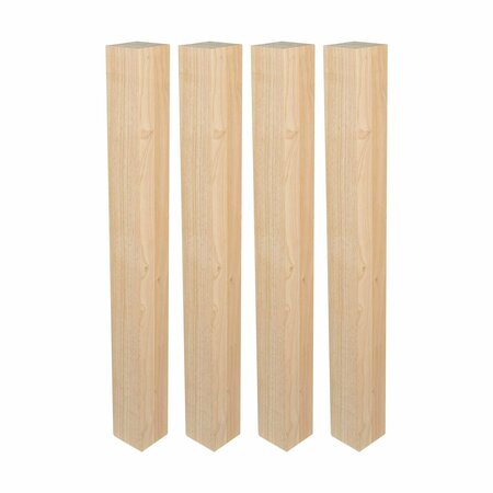 OUTWATER Architectural Products by 35-1/4in H x 3-1/2in Wide Solid HardwoodIsland Leg, 4PK 5APD11921